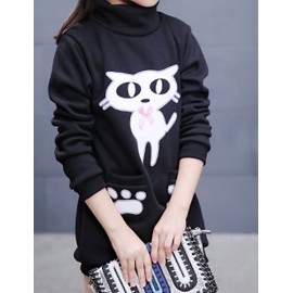 Girl Casual/Daily Solid Hoodie & Sweatshirt,Cotton Winter Long Sleeve Regular  