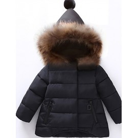 Girl Casual/Daily Solid Down & Cotton Padded,Cotto..