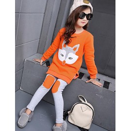 Girl Casual/Daily Patchwork Sets,Cotton Blend Wint..